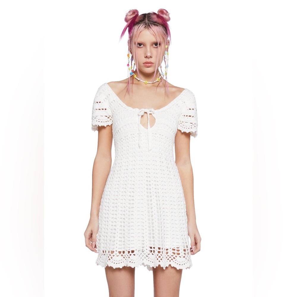 NWT white crochet dress